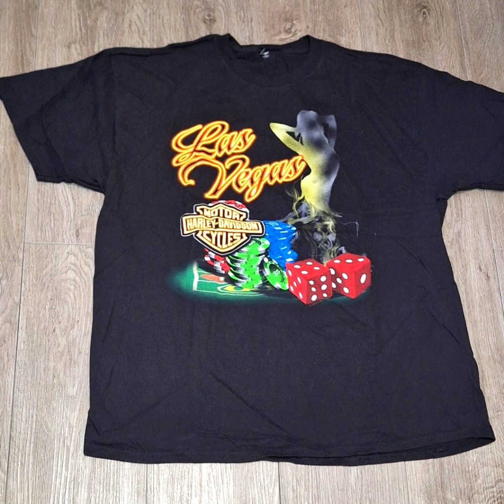 Harley Davidson Motorcycle Tshirt Las Vegas 2012 Men's size Large